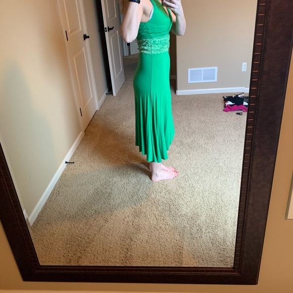 Green long dress size large - Picture 6 of 7